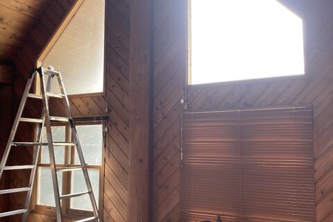 窓ガラスフィルム施工前